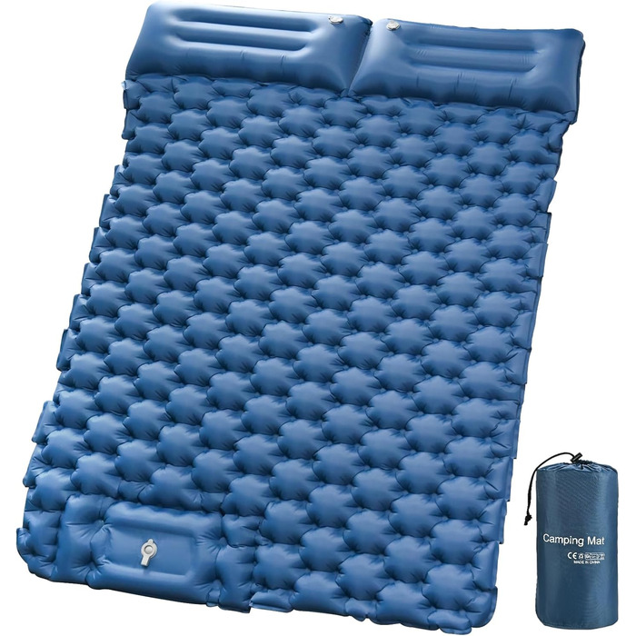 Килимок для кемпінгу Cieex Isomatte двомісний, самонадувний, легкий, водонепроникний з насосом та подушками
