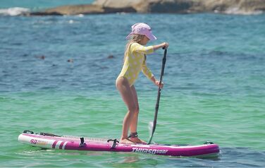 Дитяча надувна SUP-дошка THURSO SURF Wunderkind 228x76x10 см, двошарова, карбонове весло, 3 знімні плавці, шнурок, рюкзак для води