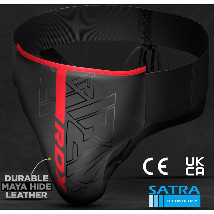 Чоловічий захист для боксу та єдиноборств RDX, шкіра Maya Hide, глибокий захист, MMA, кікбоксинг, муай-тай, таеквондо, гандбол, карате