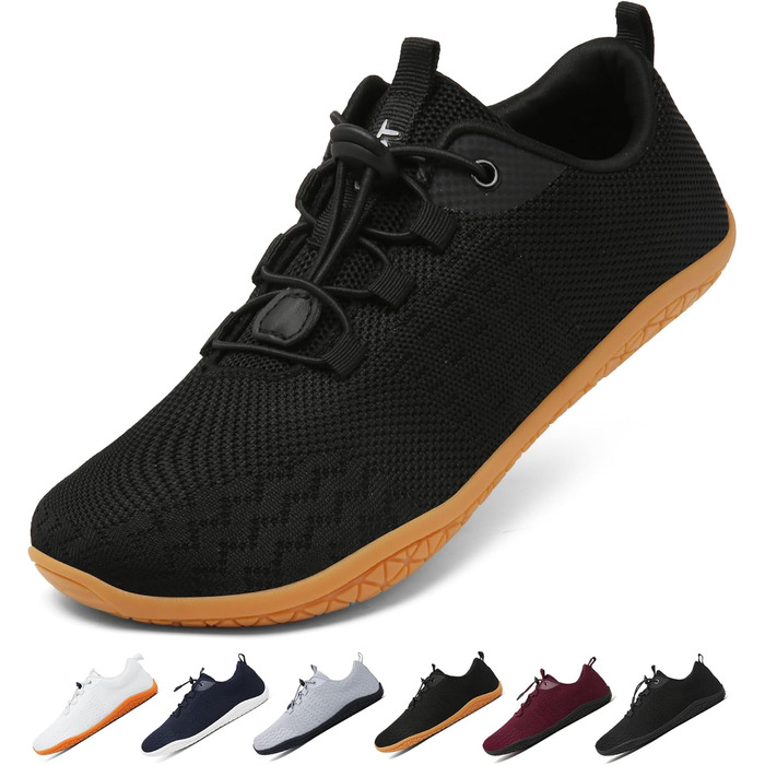 Geweo Взуття для пішохідних прогулянок без шкарпеток: зручні кросівки для жінок та чоловіків з широкою передньою частиною, легкі спортивні кросівки для фітнесу, джогінгу, трейлу, хайкінгу, подорожей, унісекс, розміри 37-47 EU