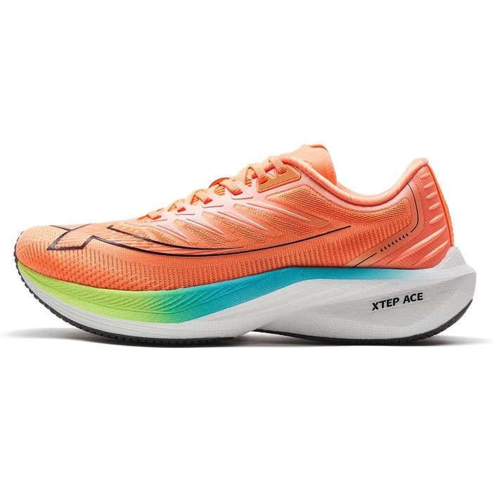 Чоловічі бігові кросівки XTEP One-Piece, літні, сітчасті, дихаючі, з амортизацією, для бігу та спорту (44 EU, флуоресцентний помаранчевий)