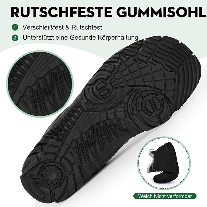 Чоботи для зими без шнурів Ruyi, чорні, 42 EU - чоловічі та жіночі, водонепроникні, для трейлу, широка носок