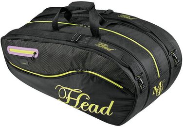 Тенісна сумка HEAD Tour Combi чорна/зелена/рожева, 75×30,5×30,5 см