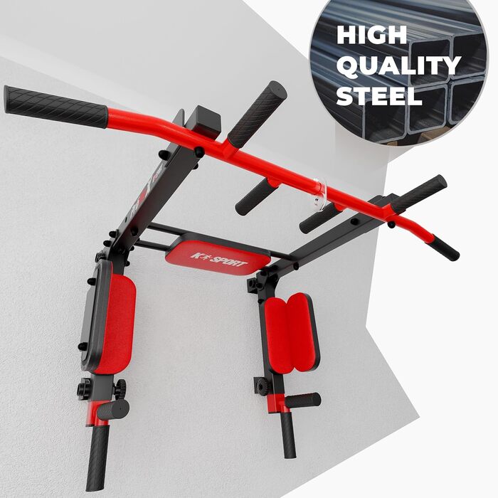 Кріплення для турніків та віджимань K-Sport на стіну, до 150 кг, з електронною книгою