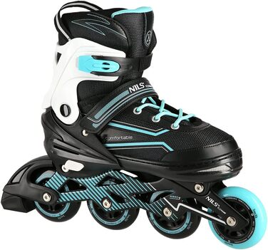 Інлайнерочки Nils для дівчаток, ABEC 7, регульовані, розмір 35-38, блакитні
