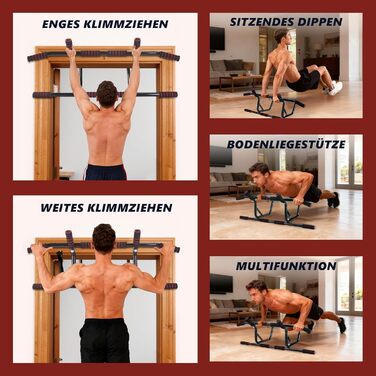 Турнік для дверей Klimmzugstange - турнік для підтягувань на дверний проріз без свердління, з м'якими ручками, 80-90 см