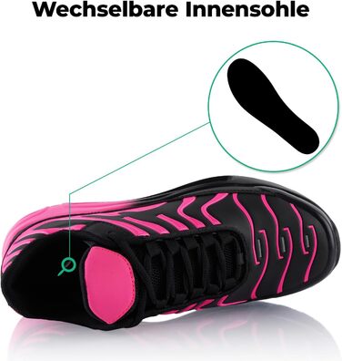 Спортивні кросівки для жінок та чоловіків, амортизація, легкі бігові кросівки, чорний, зелений, оранжевий (38 EU, чорний, рожевий)