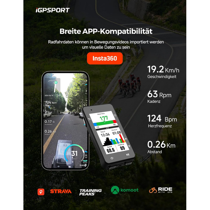 Велокомп'ютер iGPSPORT iGS630S GPS, 2.8