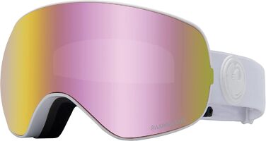 Маска для сноуборду Dragon X2s White Out з лінзами Lumalens Pink Ion та додатковою лінзою Whiteout, біла, преміум якість