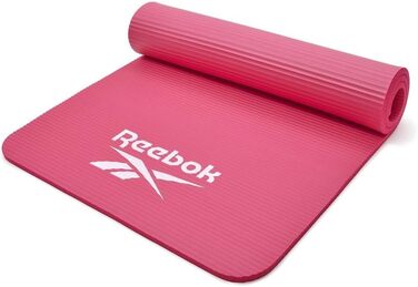 Гімнастичний килимок Reebok з натурального каучуку 15 мм, рожевий, нековзкий, для фітнесу, тренувань вдома