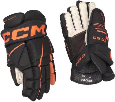 Хокейна рукавичка CCM Tacks XF80 Junior чорний/помаранчевий, 12 дюймів