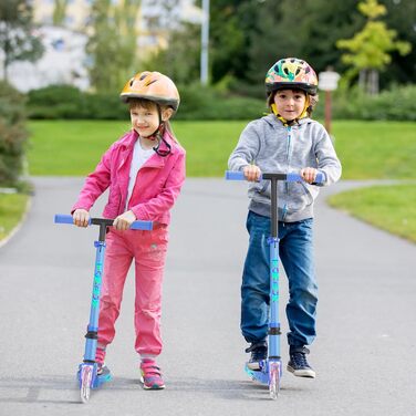Самокат дитячий TONBUX Roller Kinder 6 років, з підсвіткою, регульованою висотою, складний, для дітей 5-12 років
