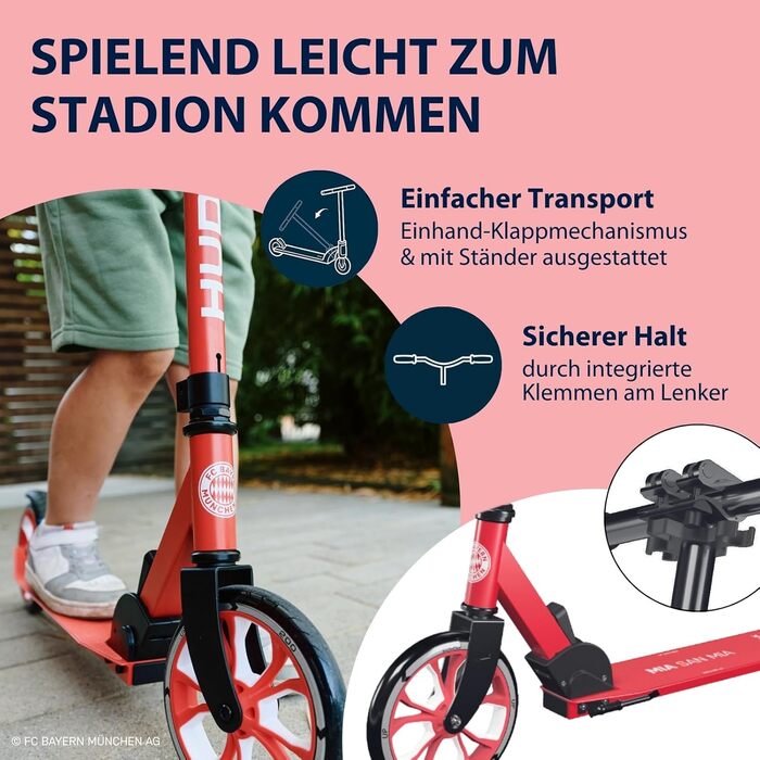 HUDORA BigWheel® 205 Advanced Scooter: Комфортний алюмінієвий самокат для ваги до 100 кг, регульована висота та складний дизайн - ідеальний для дітей, підлітків та дорослих