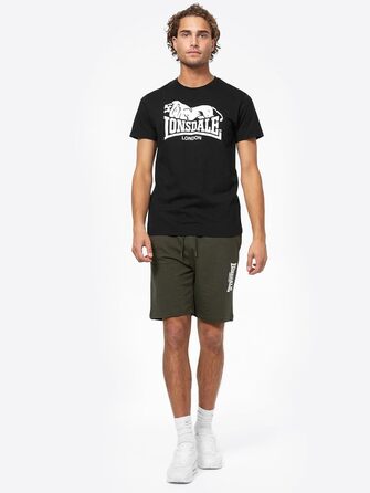 Чоловічі шорти Lonsdale Fringford класичного крою, колір олива/білий