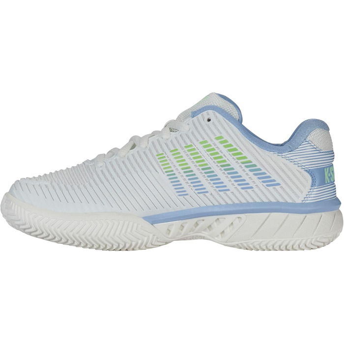Жіночі тенісні кросівки K-Swiss Hypercourt Express 2 Hb, 39.5 EU, білий, сірий, зелений