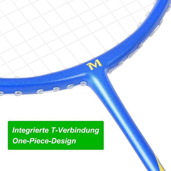 Набір для бадмінтону Graphit: ракетки з карбону, м'ячики, намотка, сумка (UP300)