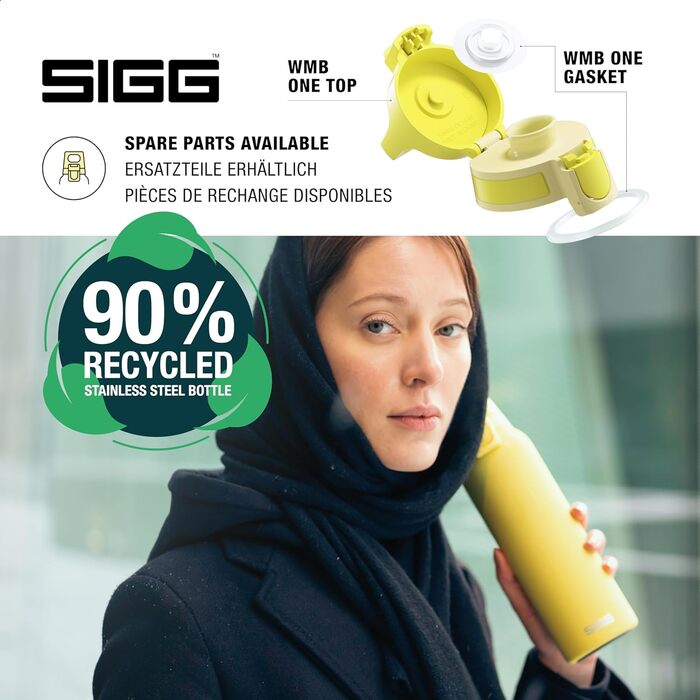 SIGG пляшка для напоїв з нержавіючої сталі 0,75 л Ultra Lemon, для газованих напоїв, герметична, легка, BPA Free
