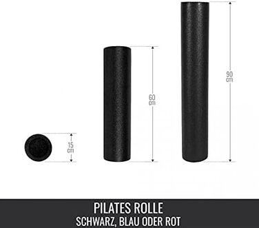 Пілатес ролик GORILLA SPORTS, піна, 60x15/90x15 см, масажний фітнес-ролер для йоги, гімнастики, фасцій, вибір кольору