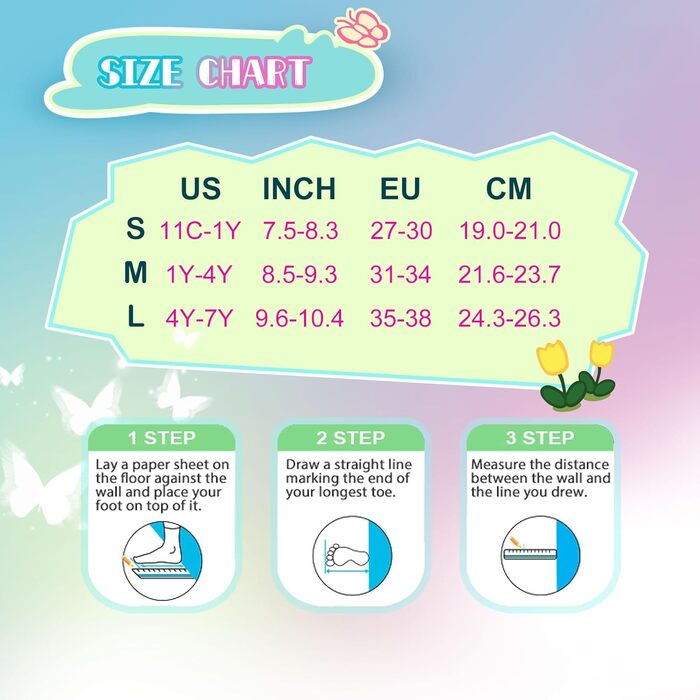 Дитячі ролики Inliner Kinder з регулюванням розміру 26-29, 29-34, 30-35. Ролики для дівчаток з колесами 82A PU, дизайн 