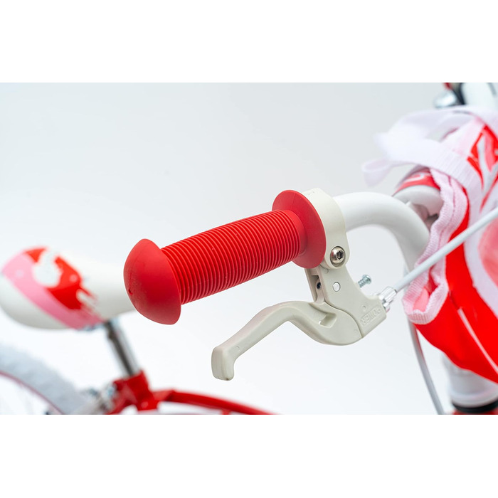 Дитячий велосипед Huffy Glimmer 18 дюймів червоний для дівчаток 6-8 років, легка швидка збірка, зі стабілізаторами