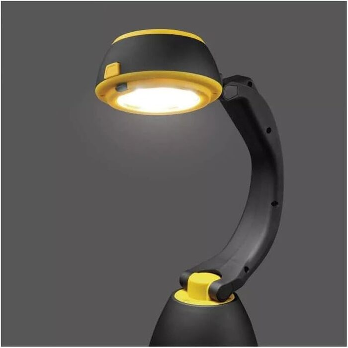 LED кемпінговий ліхтар EMOS - багатофункціональний, портативний, 3 режими, 215 лм, 305 м, 90 годин, на батарейках (3x AA), для відпочинку на природі, чорно-жовтий