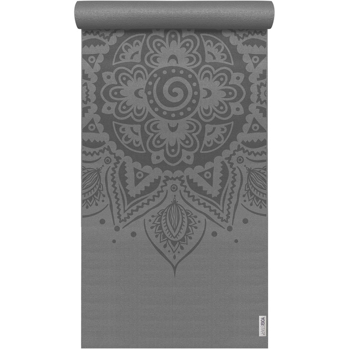 Йога-мат Yogistar Yogimat Basic Art Collection Спіраль Мандала графіт, килимок для йоги, екологічний, нековзкий