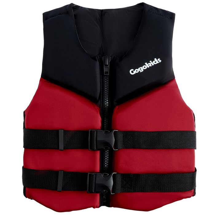 Дитяча жилетка для плавання Gogokids Junior 30-50 кг, червона. Neopren жилет для підлітків та дітей 6-11 років, для каякінгу, SUP та басейну.