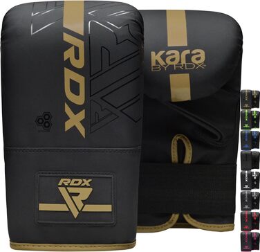Боксерські рукавички RDX KARA для кікбоксингу, муай-тай, MMA, тренувань, золоті, штучна шкіра Maya Hide, для спарингу, боксу, фітнесу, боксерського мішка