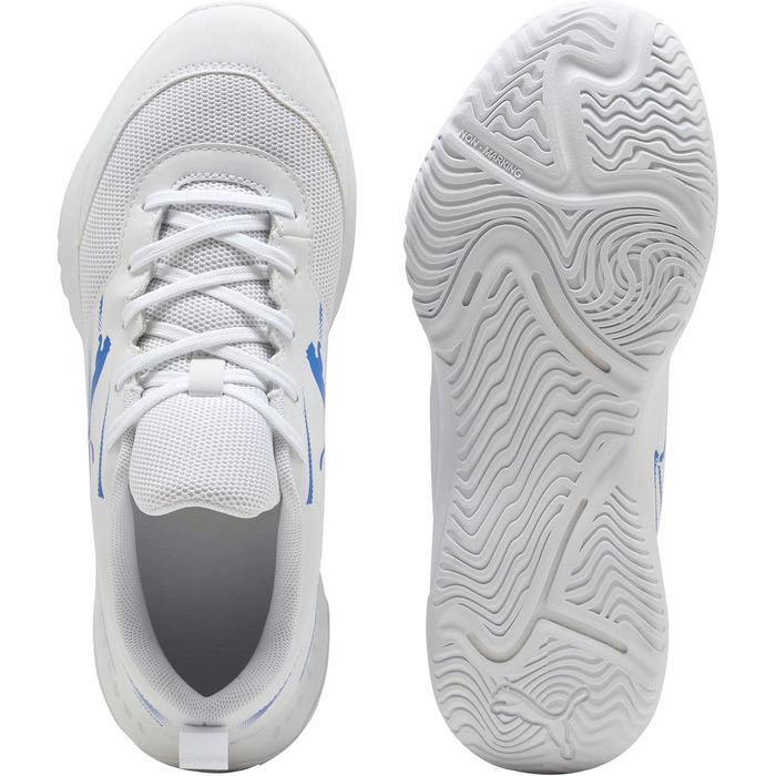 Дитячі унісекс кросівки PUMA Varion Li Jr для залу (білі/сині), розмір 34 EU