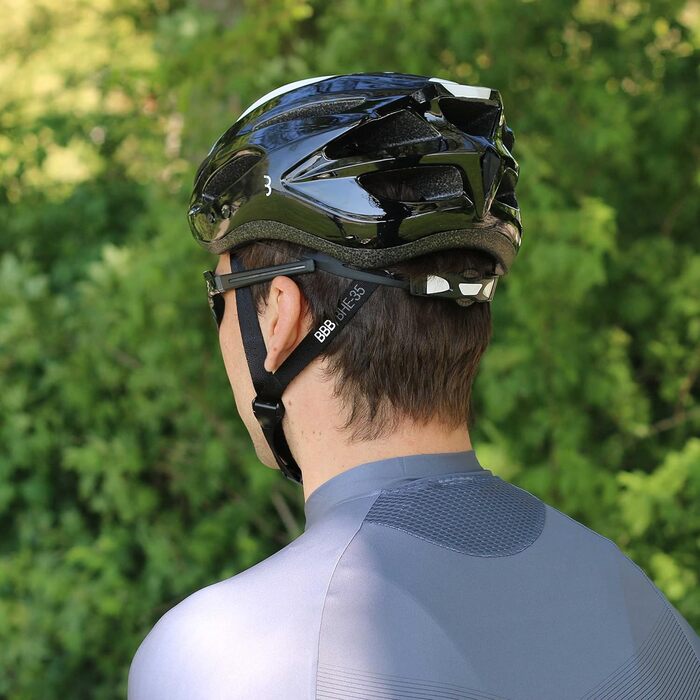 Велосипедний шолом BBB Condor для дорослих, знімний козирок, сітка від комах, MTB і шосе, чорний/білий, розмір M (54-58 см)
