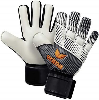 Воротарські рукавички Erima Skinator Hybrid Training 8 чорні/білі/помаранчеві