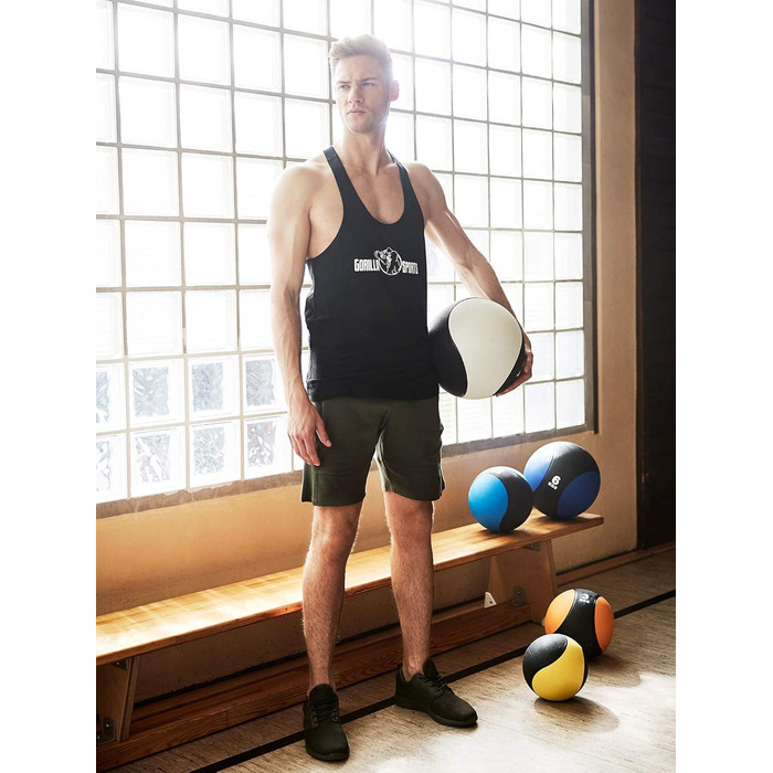 Медичний м'яч GORILLA SPORTS 8 кг, гумовий, нековзний, для фітнесу, Slam Ball