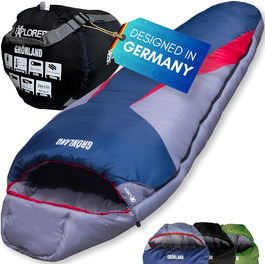 Сплячий мішок EXPLORER® GRÖNLAND -23°C -5°C, 3-4 сезони, зимовий, для дорослих, 230x82x55 см, блакитний