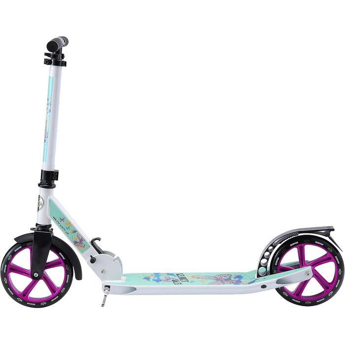 Дитячий та дорослий алюмінієвий самокат STAR SCOOTER з великими колесами 205 мм, міський круїзер для хлопчиків і дівчат від 6 років