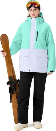 Дитячий комплект лижного одягу Odiche: куртка та штани, водонепроникний, вітронепроникний, кольоровий принт, зелений, розмір S