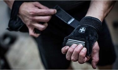 Захисні лямки для підйому ваги Harbinger Lifting Grips, чорні, розмір S/M