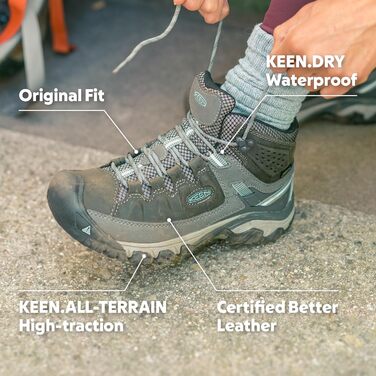 Черевики для туризму Keen Targhee III Mid WP, 41 EU, білий/Boysenberry