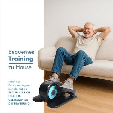 Еліпсоїдний тренажер PORTENTUM для дому: електричний, з пультом, дисплеєм, тихим мотором. Підходить для літніх людей, автоматичний та ручний режим, вибір швидкості. Компактний для офісу.