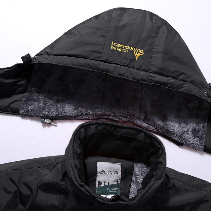 Куртка BenBoy для сноубордингу та лижного спорту: водонепроникна, вітронепроникна, з флісовою підкладкою, дихаюча, для активного відпочинку, з капюшоном, чорна (XS)