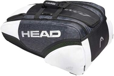 Тенісна сумка HEAD Djokovic 12R Monstercombi, унісекс, чорна