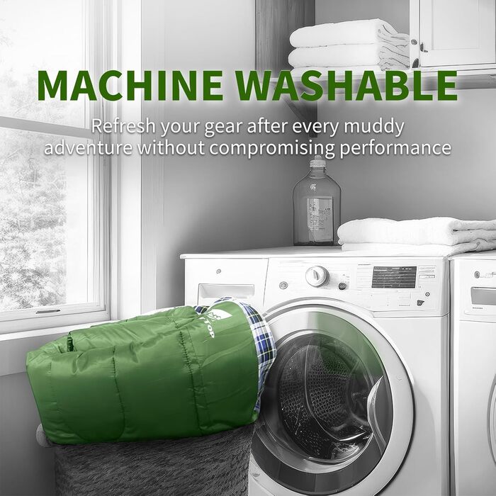 Спальний мішок GEERTOP XXL для всіх сезонів, 220x100 см, фланель, для дорослих, кемпінг, подорожі, піші прогулянки (зелений)