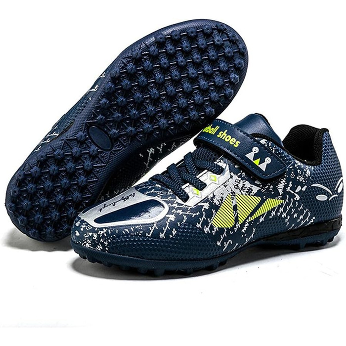 Дитячі футбольні бутси унісекс, легкі, з антиковзаючою підошвою, для тренувань на штучному газоні, розмір 30-39 (EU), блакитні