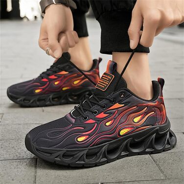 Кросівки для чоловіків та жінок, спортивні, для бігу та ходьби, дихаючі, з повітряною подушкою, розмір 39-46, 9189 C білий (9189 C чорний, 42 EU)