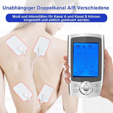 Пристрій TENS EMS від Tosucs: електростимулятор з 10 електродів для зняття болю та масажу спини