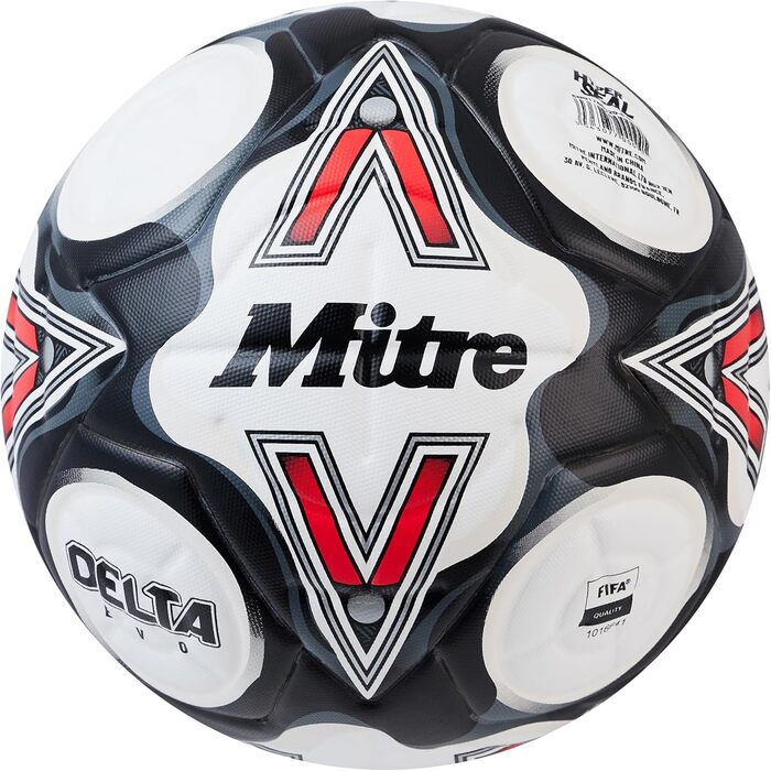 Професійний футбольний м'яч Mitre Delta Max, розмір 5, білий/помаранчевий/зелений/золотий, унісекс