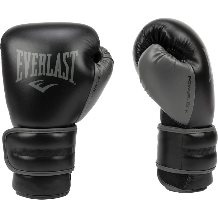 Боксерські рукавички Everlast Powerlock 2R 16oz чорні, універсальні для дорослих