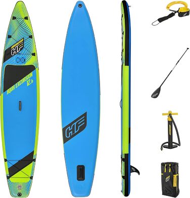 Надувна SUP-дошка Bestway Hydro-Force Touring Aqua Excursion 381×79×15 см, комплект для серфінгу