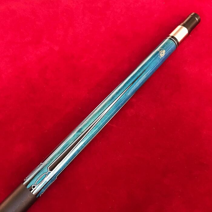 Кю Тай Ба: Професійний більярдний кий з наконечником 13 мм, 58'', канадський клен, 19,20,21 Oz (на вибір) - синій, червоний, зелений + чохол