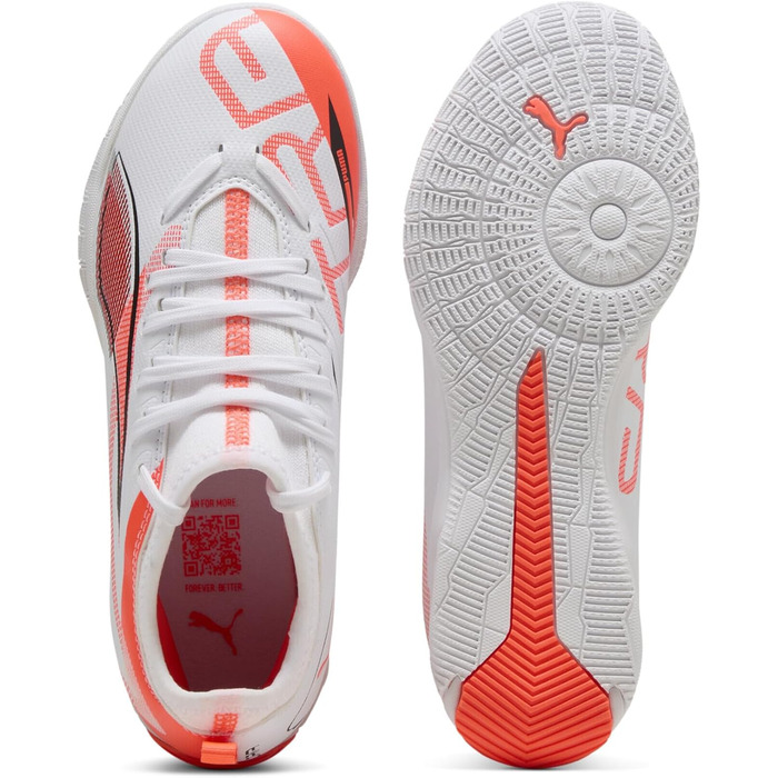 Футбольне взуття PUMA Ultra Match It для чоловіків, 38.5 EU, білий/чорний/червоний (світлодіодне)