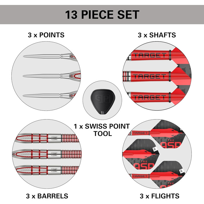 Дарти Nathan Aspinall Gen 2 95% вольфрам, швейцарські гострі наконечники, 23г